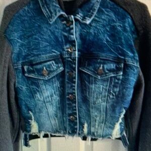 Denim and Gray Kids Jacket